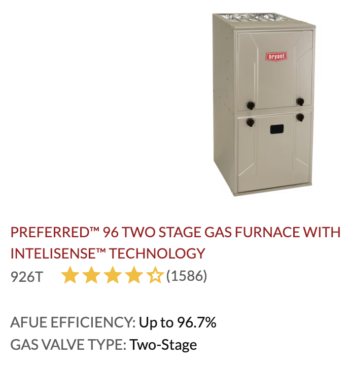 PREFERRED™ 96 TWO STAGE GAS FURNACE WITH INTELISENSE™ TECHNOLOGY SunAir